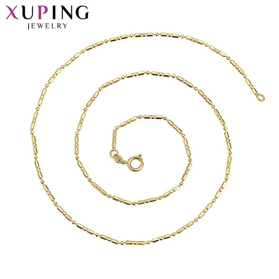Xuping American and European Light Yellow Gold Color Plated Necklace for Girls Jewelry Christmas Gifts 45308 | Украшения и