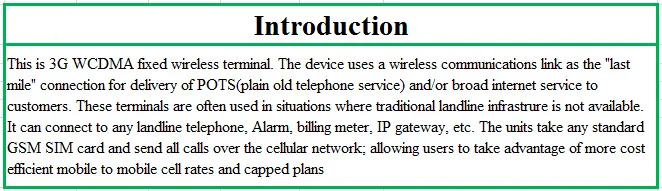 3g WCDMA терминал, 850/900/1800/1900/2100 МГц, поддержка аварийная система, АТС, clear voice, стабильный сигнал