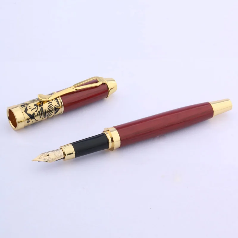 Новинка чернильная ручка с чернилами из красного дерева средний наконечник