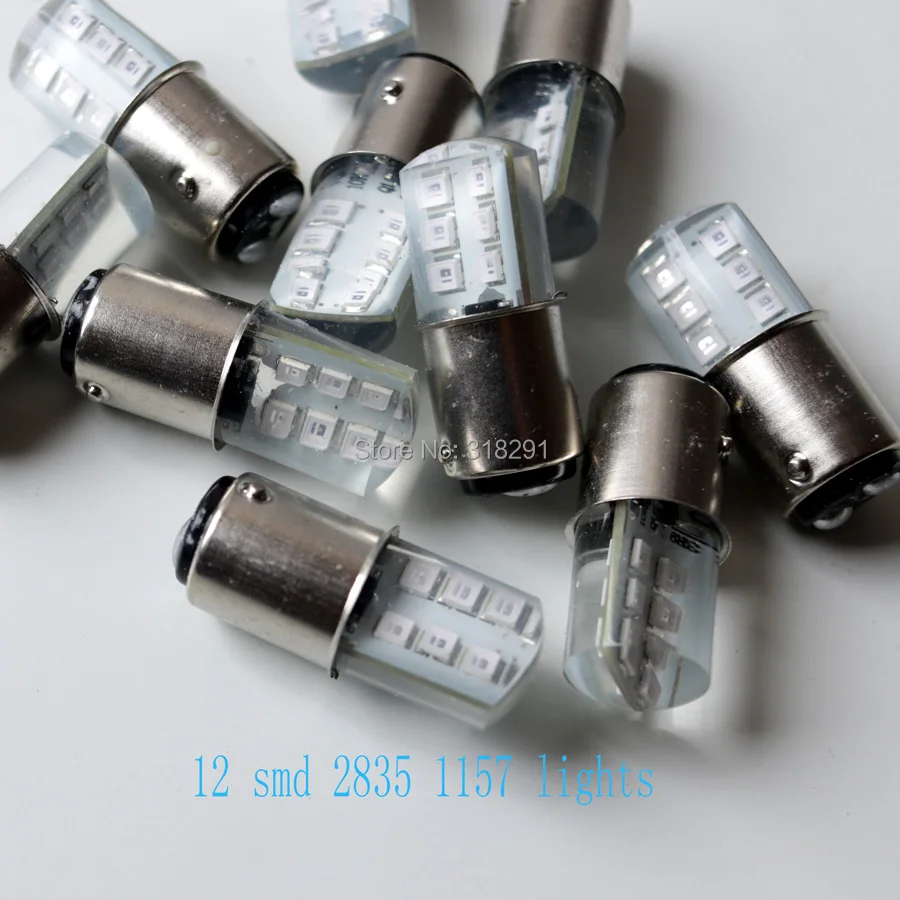 Тип 2835 12SMD Автомобильные тормоза поворота сигнальный светодиод 1157 ba15s sinicone лампочка