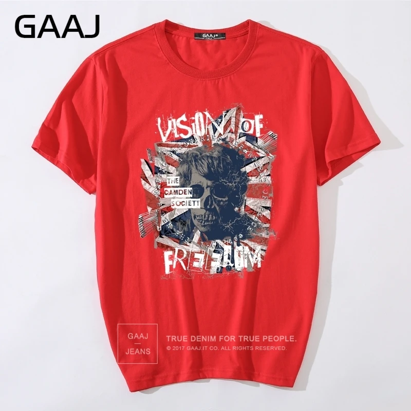 Мужские футболки с круглым вырезом хлопок готический череп для мужчин летняя