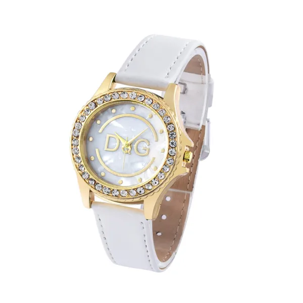 Белый Relojes mujer, роскошные Брендовые женские часы DqG, романтические, Звездные, со смайликом, наручные часы, стразы, женские часы - Цвет: Белый