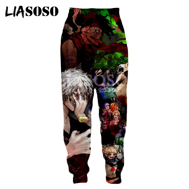 LIASOSO, новинка, 3d принт, унисекс, для мужчин и женщин, спортивные штаны, Boku no Hero Academy, повседневные спортивные штаны, джоггеры, мой герой Academy, брюки X0731
