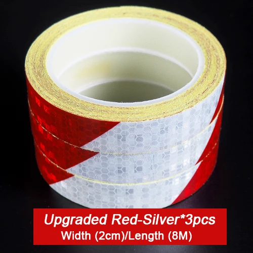 RedSilver-3PCS-2cm Наклейка для велосипеда victgoal, s набор, наклейка, Светоотражающая наклейка, лента для велосипеда, светоотражающая лента, наклейка 1 см/2 см, велосипедное колесо, Аксессуары для велосипеда - Цвет: RedSilver-3PCS-2cm