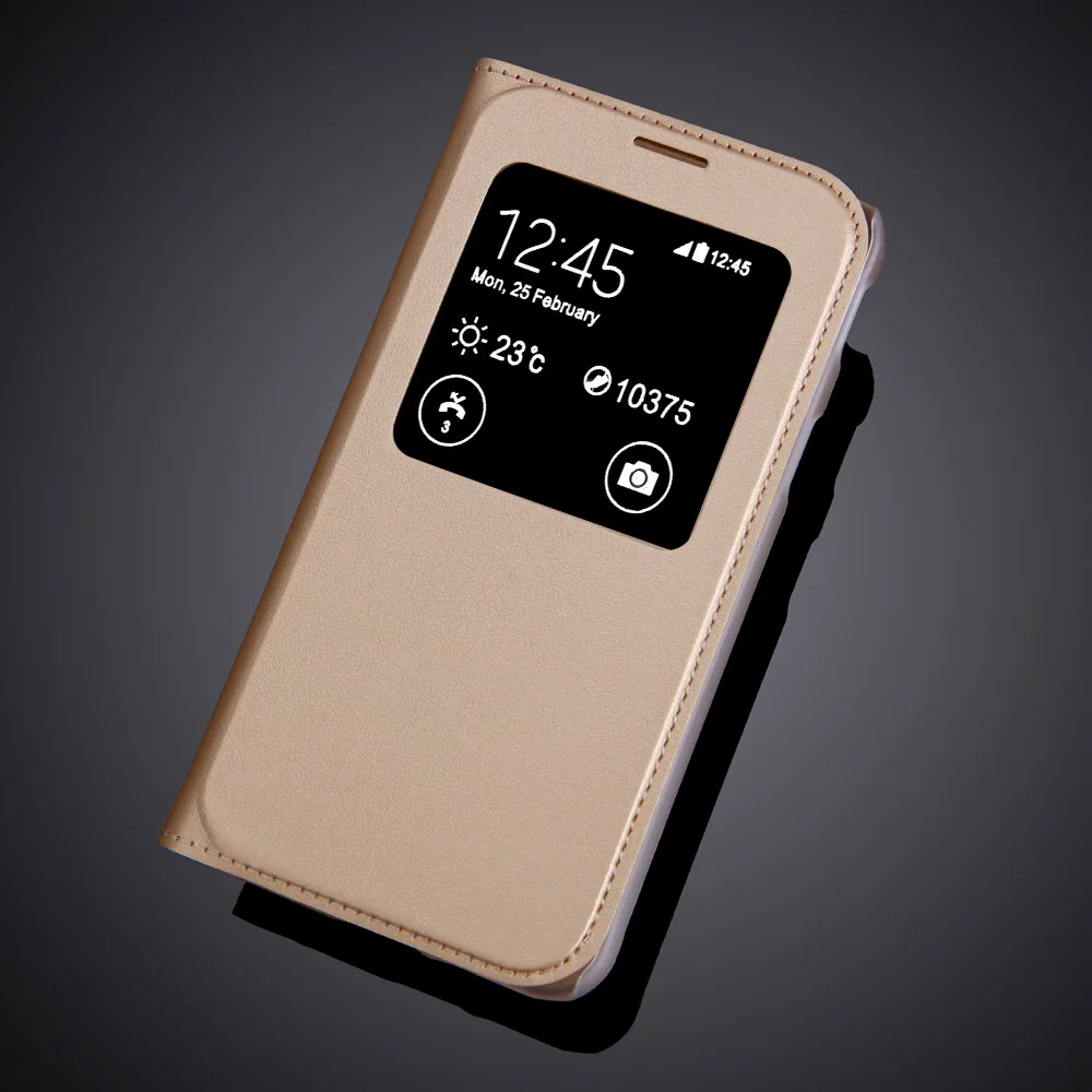 Золотой Новейший грязеотталкивающий чехол для samsung Galaxy Xcover 4 Флип из искусственной кожи чехол оконный чехол для телефона чехол для Galaxy Xcover4 - Цвет: Золотой