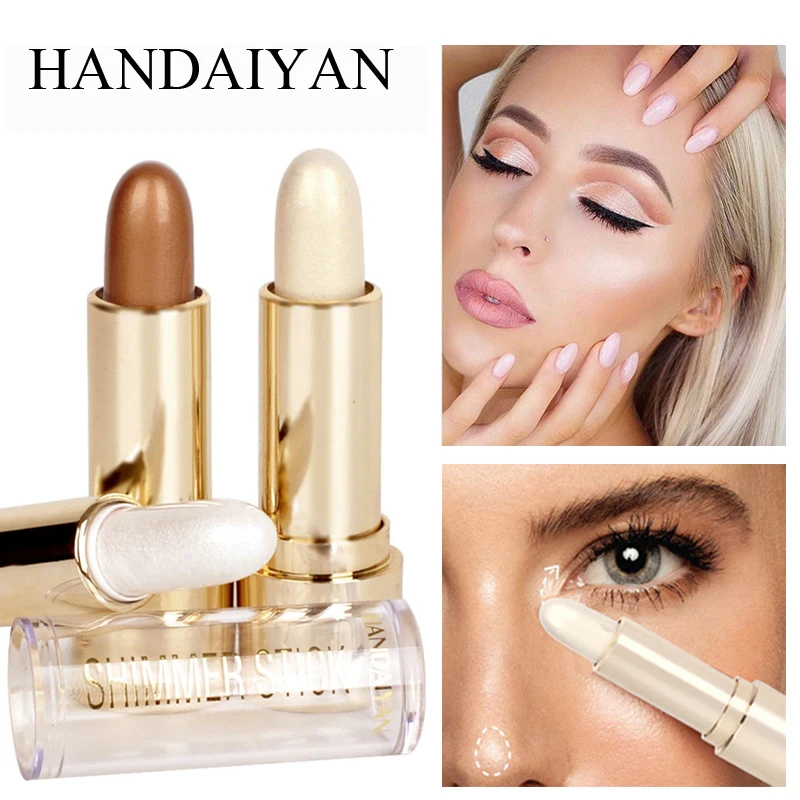 

Highlighter Face Brighten Highlighter Stick Waterproof Shimmer Contour Makeup Glow Bronzer Eyes High Light Cosmetic Maquillage
