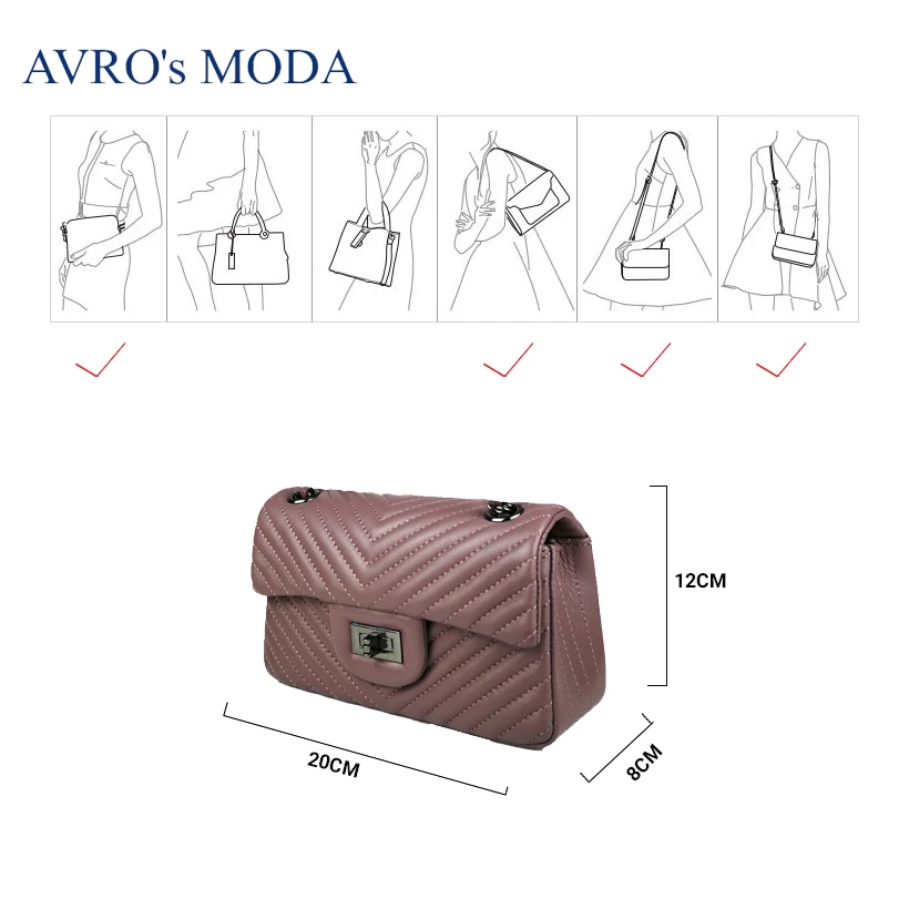 Бренд AVRO MODA, сумки на плечо из натуральной кожи для женщин, роскошные женские маленькие ретро сумки через плечо, женские сумки-мессенджеры на цепочке