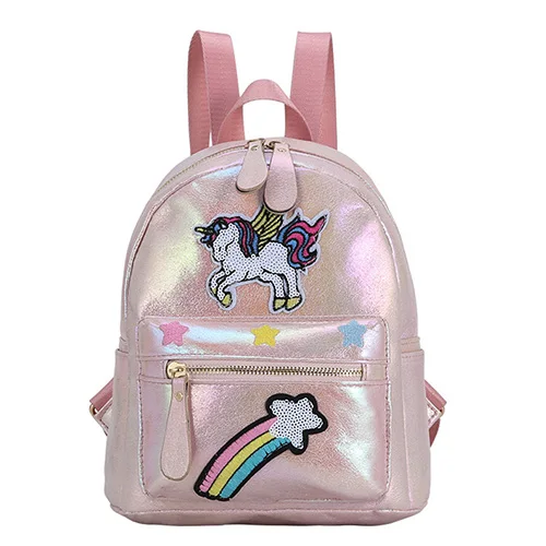 light pink Детский рюкзак, школьный рюкзак для девочек, модные школьные сумки с рисунком единорога, детские маленькие рюкзаки, Mochila Escolar Menino - Цвет: light pink