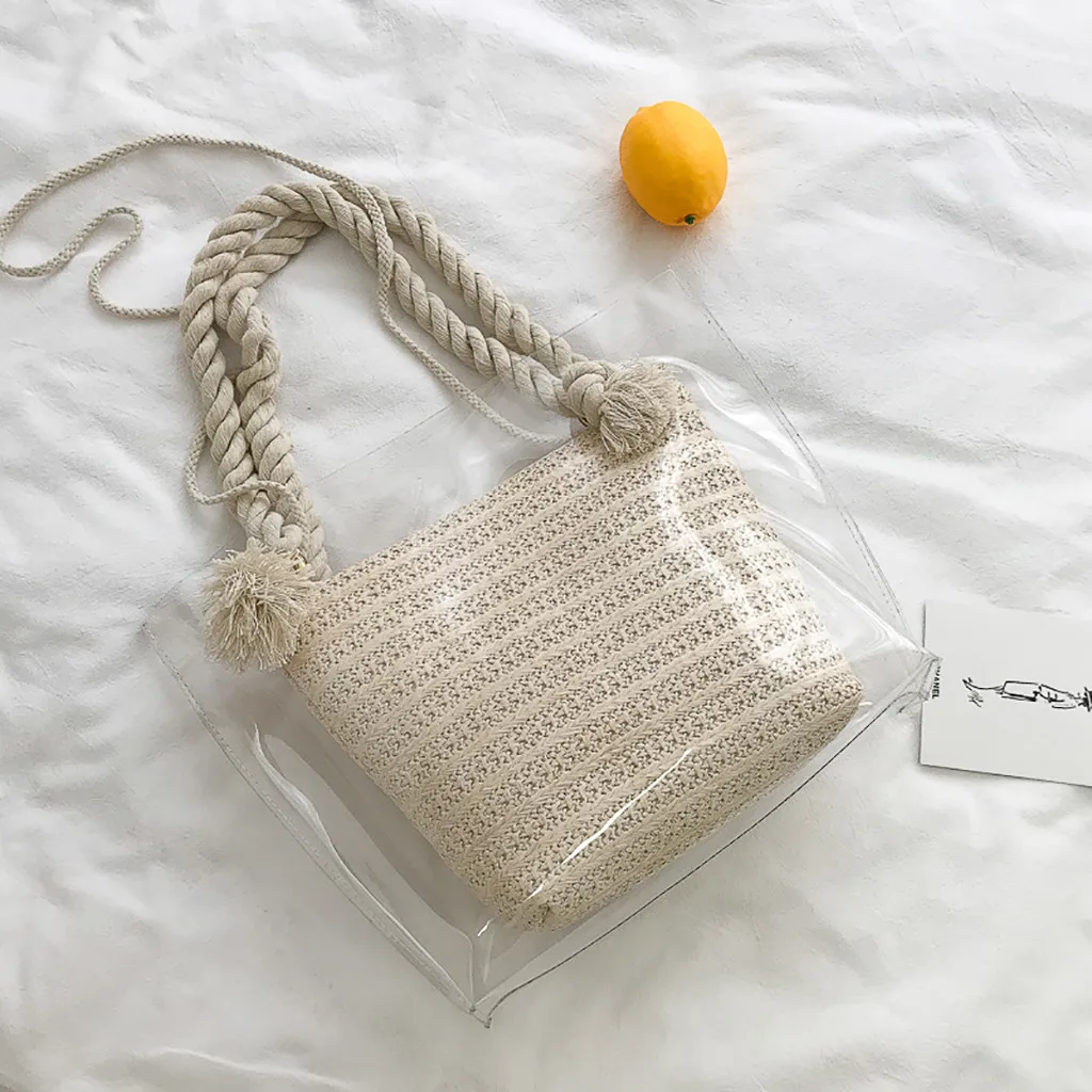 Женская Соломенная Сумка простые универсальные сумки на плечо большая