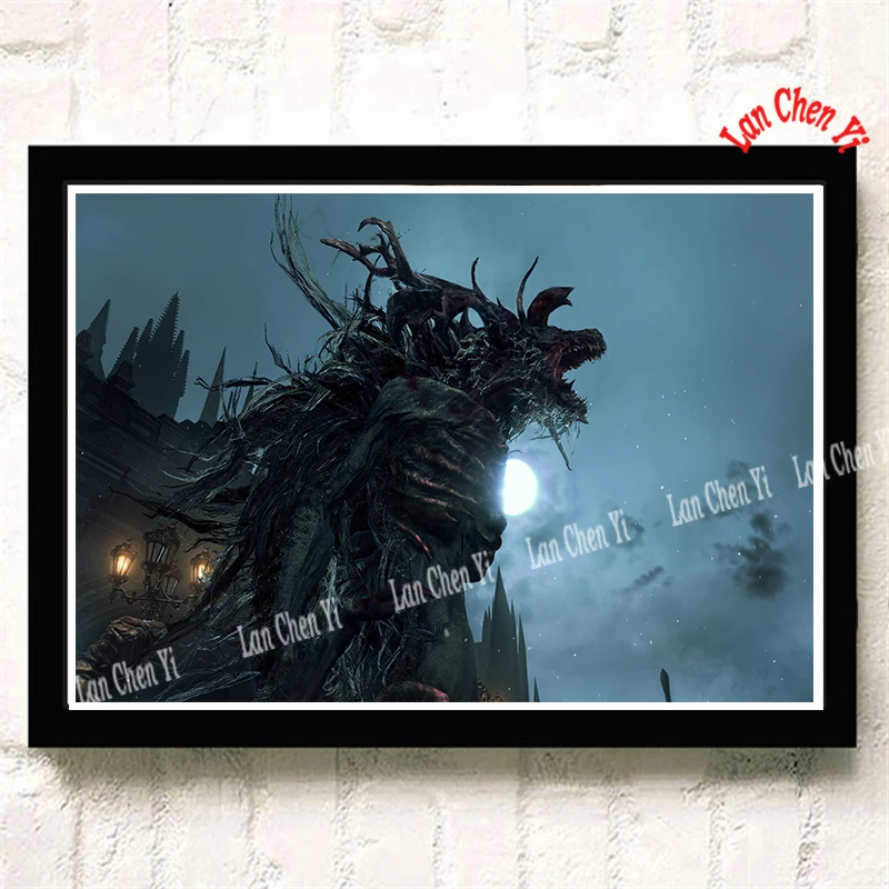 Бумага с покрытием Bloodborne, плакат, офисный подарок, столовая, домашний декор, настенная наклейка, дизайн
