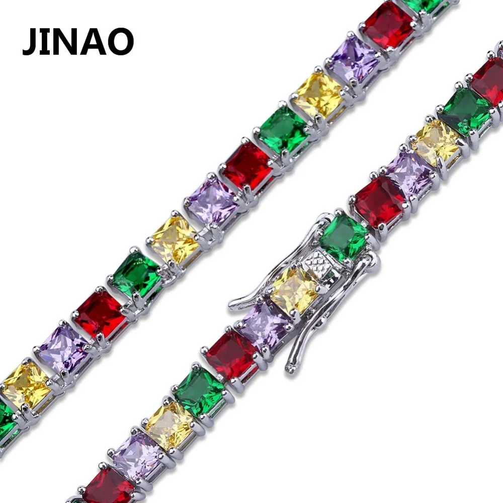 Позолоченные/серебряные браслеты JINAO с цепочкой для тенниса диаметром 5 мм