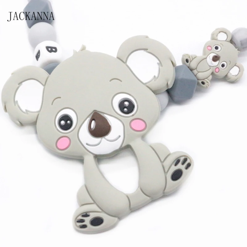 Персонализированная детская погремушка Koala со шнурком игрушка для прорезывания