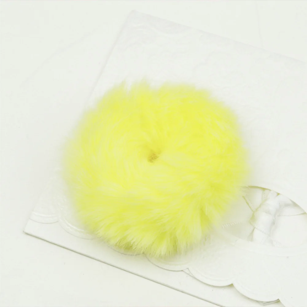 Модная пушистая резинка из искусственного меха 1 шт. эластичная для волос повязка