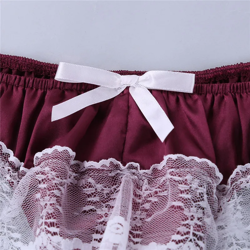 Для мужчин s Нижнее белье Sissy для Гей Трусы трусы с цветочным рисунком рюшами