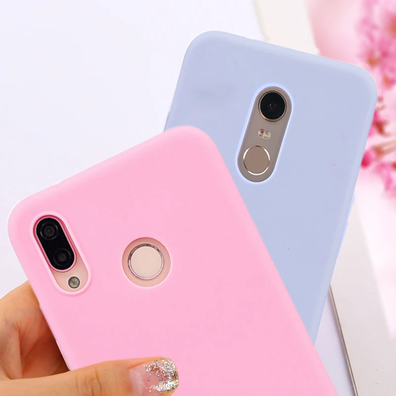 Матовая Карамельный цвет Силиконовые чехлы из ТПУ для Xiaomi mi 9 SE 8 A2 Lite A1 6X 5X Red mi 7 Note 7 6 Pro 5 Plus 5A 6A 4 4X S2 чехол Capa