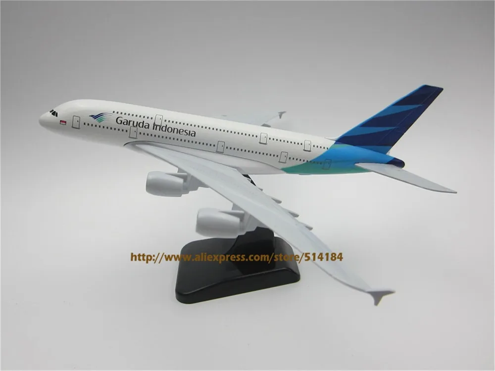 20 см модель воздушного самолета из металлического сплава Garuda Indonesia Airlines A380 Airbus 380