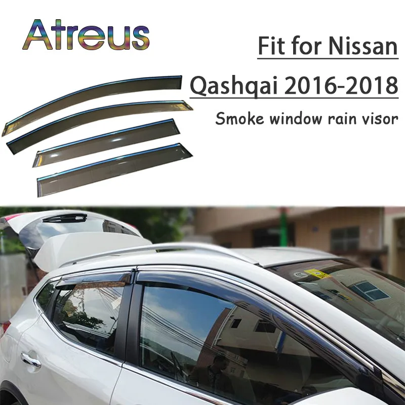 Atreus 1 комплект ABS для 2018 2017 2016 2015 2008 Nissan Qashqai аксессуары Автомобильные дефлекторы