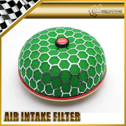 Стайлинг автомобиля зеленый 80 мм супер мощный воздушный фильтр Впускной поток