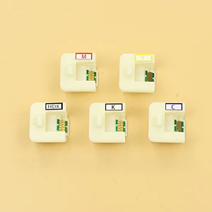 4pcs/set One time use chip with holder for Epson SureColor F6000 7000 9000 F6070 7070 9070 F6200 7200 9200 printer BK/HDK C M Y