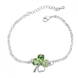Женский браслет с четырехлистным клевером серебряным покрытием 2014 | Украшения и