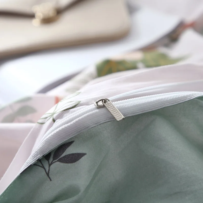 Light Yellow Print Luxury Twin FUll Queen King Size Soft Duvet Cover Cotton Fiber Reactive Prints Quilt Only Bedding Set | Дом и сад