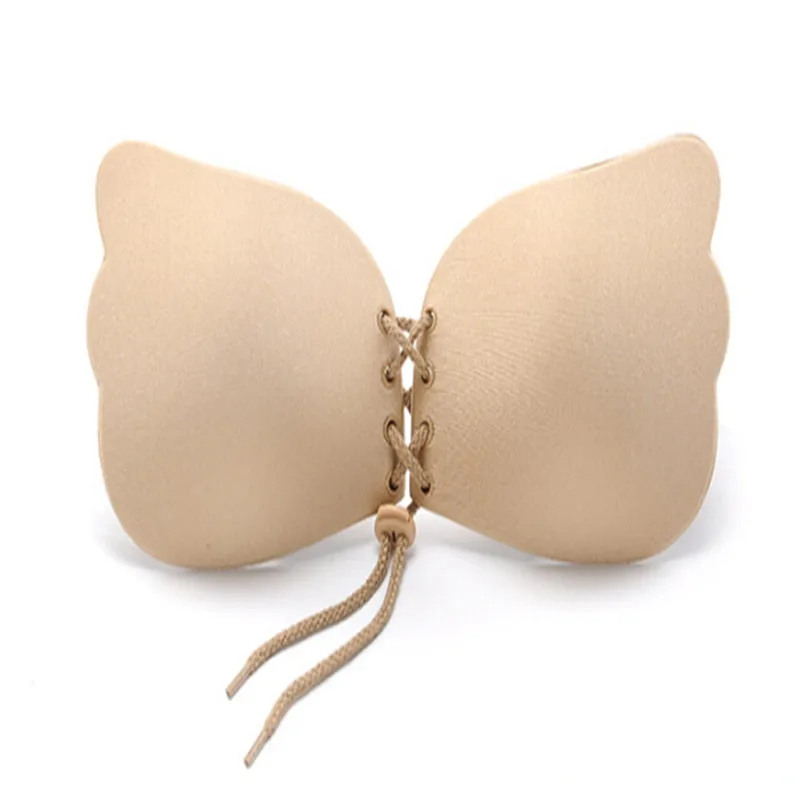 30pcs/Sexy Deep V-shaped Gel Invisible Backless Bra Self Adhesive Strapless Bandage Silicone Breast Lift Push Up fly wing Bras