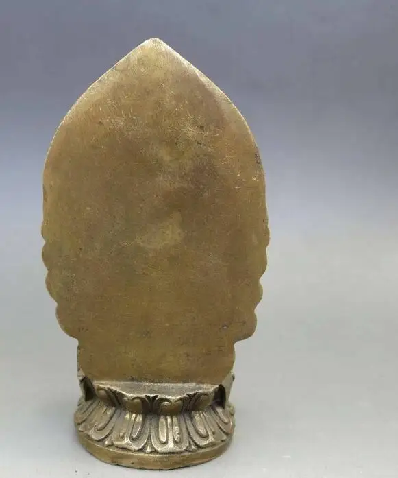 Китайская латунная Медная скульптура буддизма шакии Мани Будды лотоса | Дом и сад