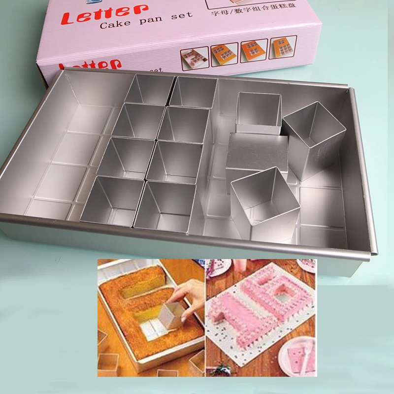 Форма для шоколада из алюминиевого сплава с прямоугольными буквами и