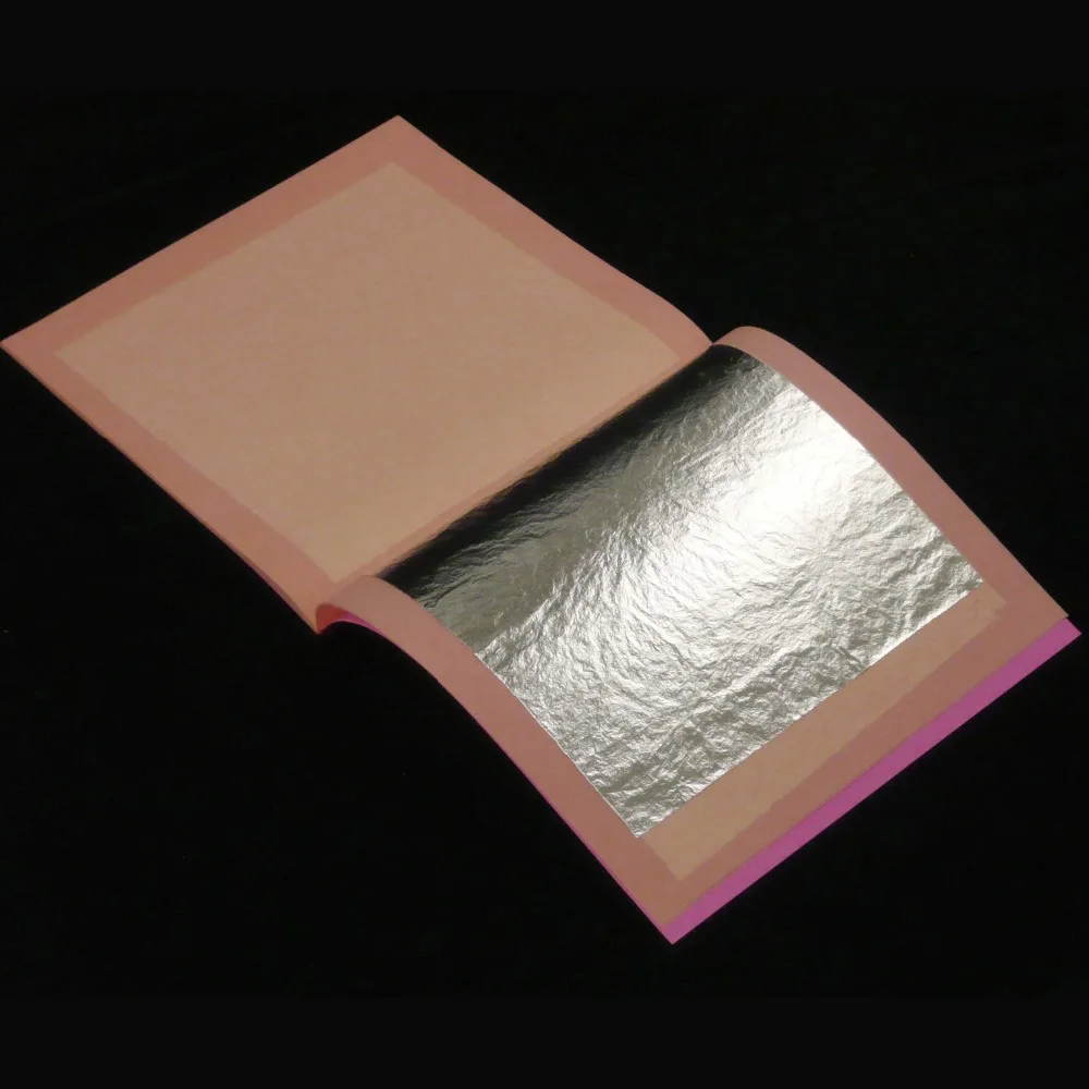 1 booklets 25 pieces per booklet 85X85mm 12K Genuine White gold leaf foil sheet Pure Gold Leaf free shipping | Дом и сад