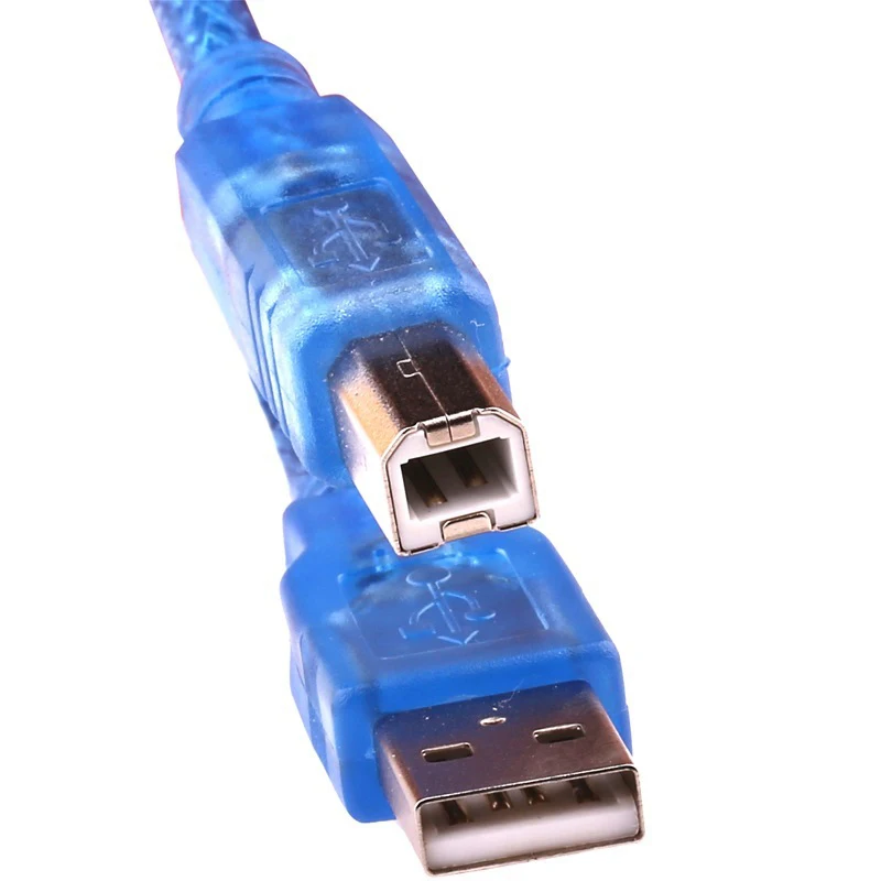 Синий прозрачный 1 5 м USB 2 0 кабель для принтера двойное экранирование тип A штекер