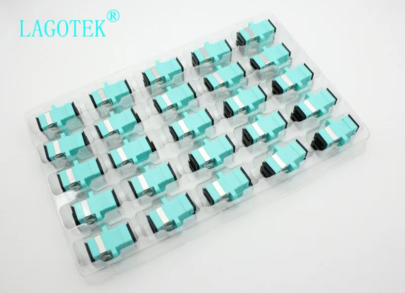 50 шт./пакет SC UPC Simplex mode волоконно-оптический адаптер OM3 SCUPC оптоволоконный