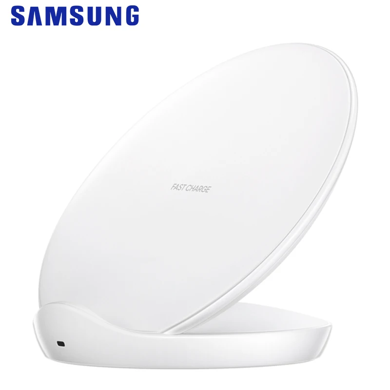 Samsung Оригинальное Быстрое беспроводное зарядное устройство Qi Смарт Быстрая зарядка для iPhone X XR XS 8/Galaxy S9 S8 S10 Plus Note 9/huawei Mate20pro - Тип штекера: White