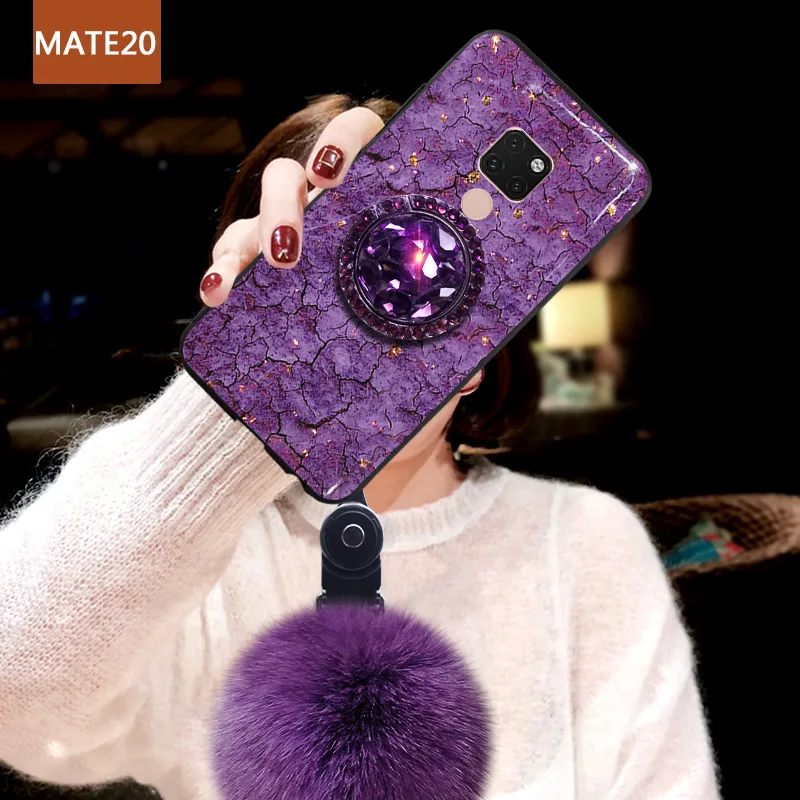 Andme роскошный модный чехол на запястье для huawei P30 Pro mate 10 20 Honor 8X V9 лисий мех