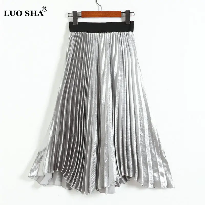 Юбка макси Женская Плиссированная черная серая розовая|summer long skirts|long maxi skirtlong skirt |