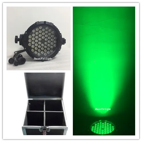 4 шт. + Дорожный Чехол dmx512 par led 54x3 Вт rgb 3 в 1 can outdoor dmx светильник games|road case|led 54x3wled light |