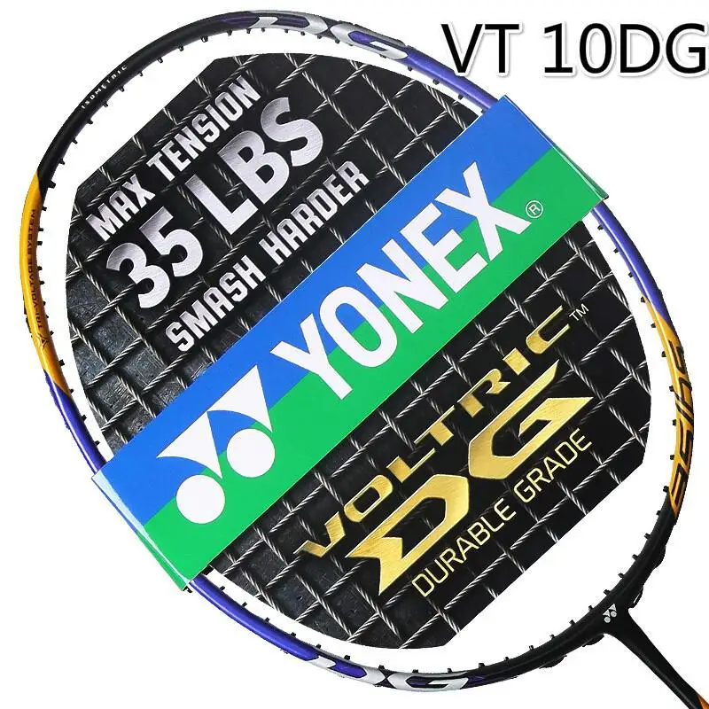 Подлинная профессиональная ракетка для бадминтона Yonex, высокое напряжение, VT, нано углеродное волокно, волтрическая ракетка для бадминтона с сумкой - Цвет: VT 10DG