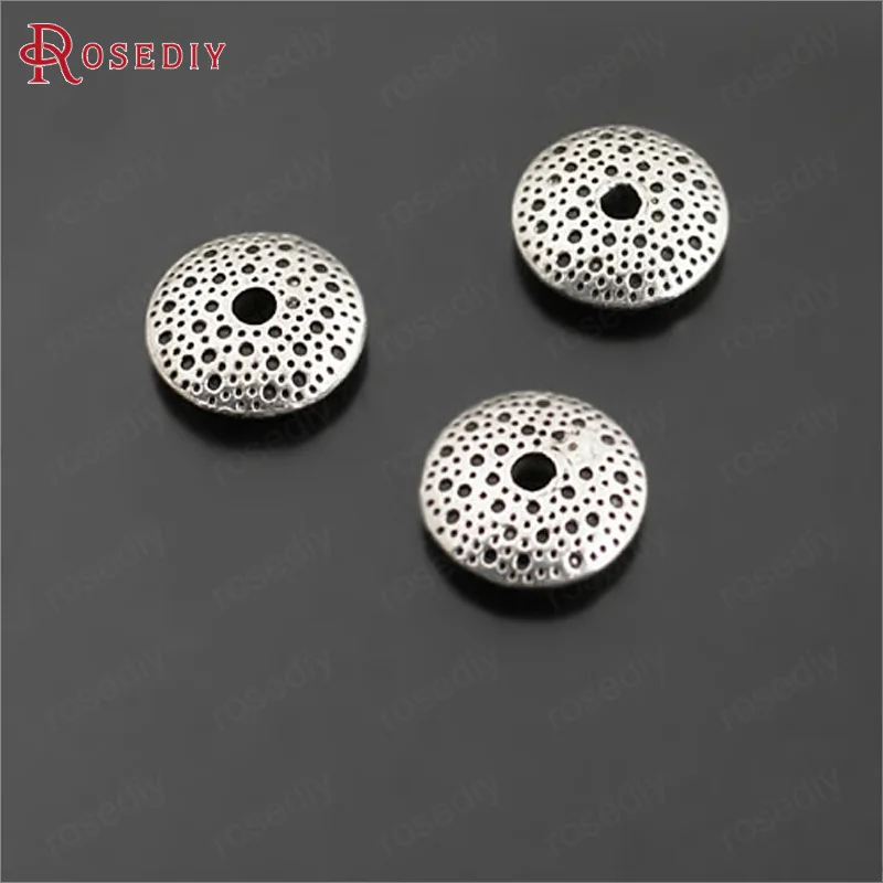 

(27420)50PCS 10x3MM Antique Style Zinc Alloy with Dot Wheel Separated Beads Spacer Beads Diy Jewelry Findings Accessories