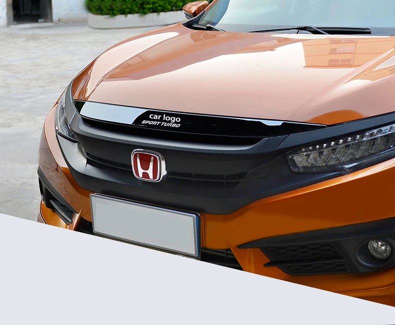 Lsrtw2017 из нержавеющей стали головки автомобиля планки для honda civic 10th поколения