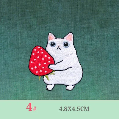 Милый Кот, Белый Кот, нашивка для детской одежды, украшение для рюкзака, маленькая аппликация, маленький кот, железные нашивки