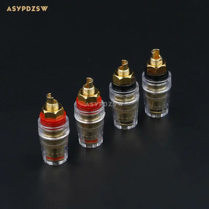 4 шт. кристально прозрачные гвоздики с медным покрытием для колонок клеммы