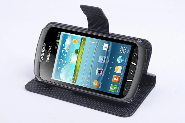 Кожаный чехол для samsung Galaxy Xcover 2 S7710 флип с отделением карт Xcover2 S 7710 кожаные чехлы