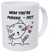 cat and hearts mom youre purrrr mother 11 ounces funny coffee mug