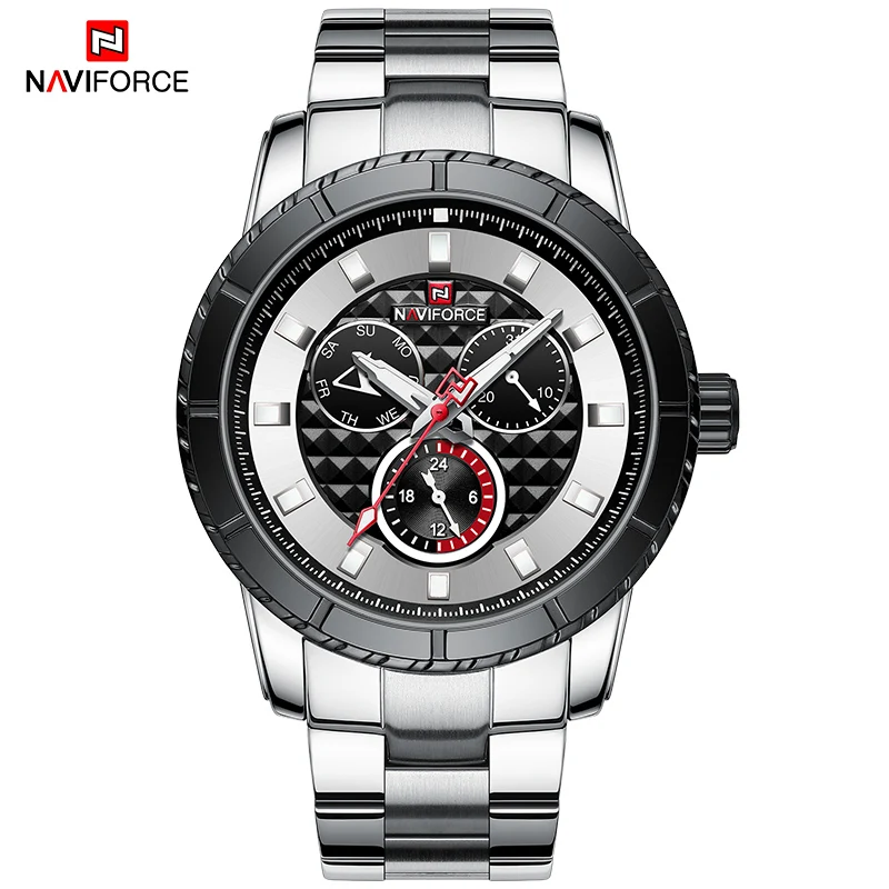 SWW Новинка NAVIFORCE мужские классические часы Топ люксовый бренд Бизнес Мода Кварцевые водонепроницаемые спортивные часы для мужчин Relogio Masculino - Цвет: SWW