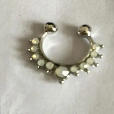 K Сплав обруч кольцо для носа Имитация пирсинга пирсинг, Септум, кликер номера вешалка для женщин ювелирные изделия для тела - Окраска металла: K