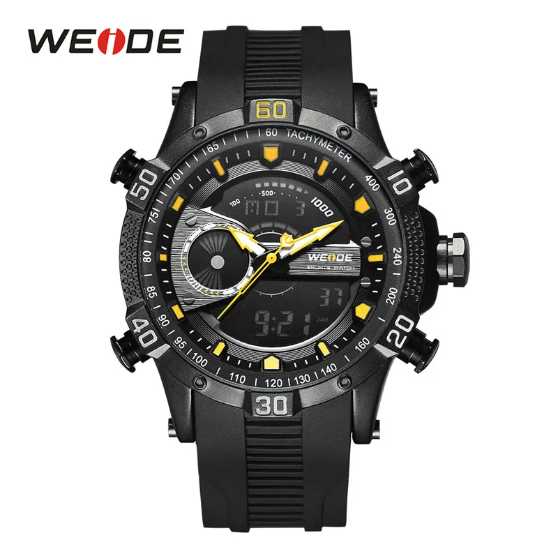 WH6902B-8C WEIDE мужские спортивные деловые цифровые часы с хронографом, лучший бренд, Роскошные мужские часы, модный кварцевый силиконовый ремешок, наручные часы - Цвет: WH6902B-8C