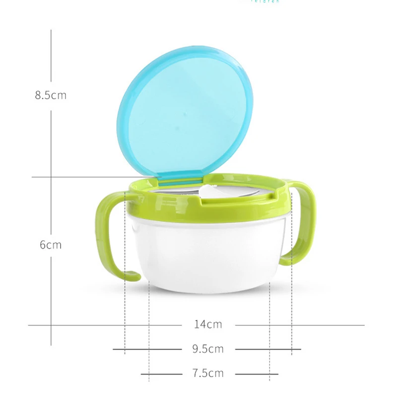 Child Kids Baby Dishes Bowl Anti Spill Double Handle Non Spilling For Snacks Candy Biscuit BM88 | Мать и ребенок