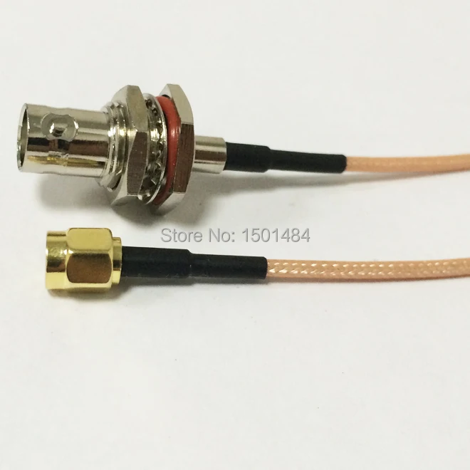 New   SMA   Male  Plug  Connector Switch  BNC Female  Jack  Convertor RG316 Cable 15CM 6
