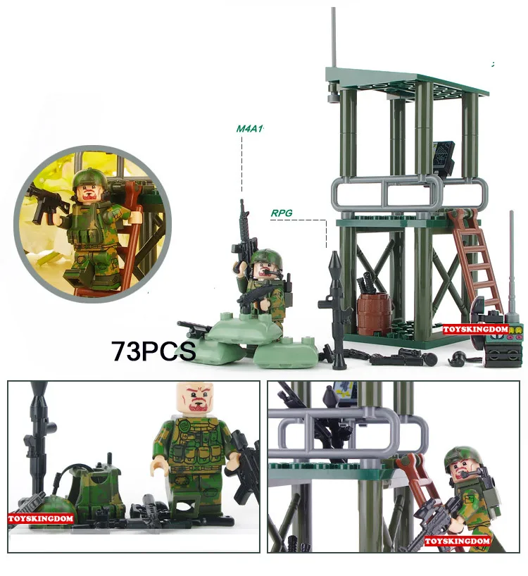 Современный военный FireWire Five brickmania фигурки moc строительный блок ww2 армейские силы minifigs база оружие пистолет игрушки
