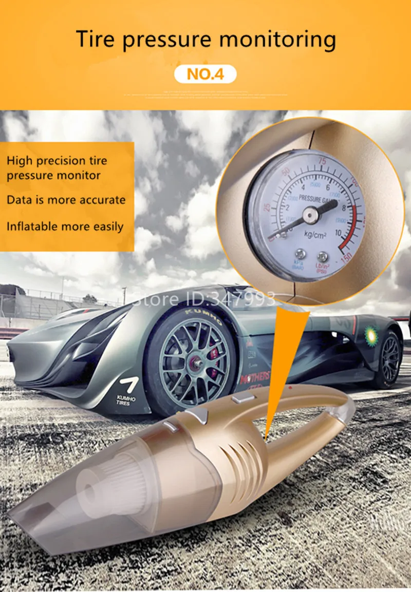 

HFX5 New High Quality 4 In 1 Car Vacuum Cleaner Portable Dry and Wet Dual-use Multi-function Car Washer Tool