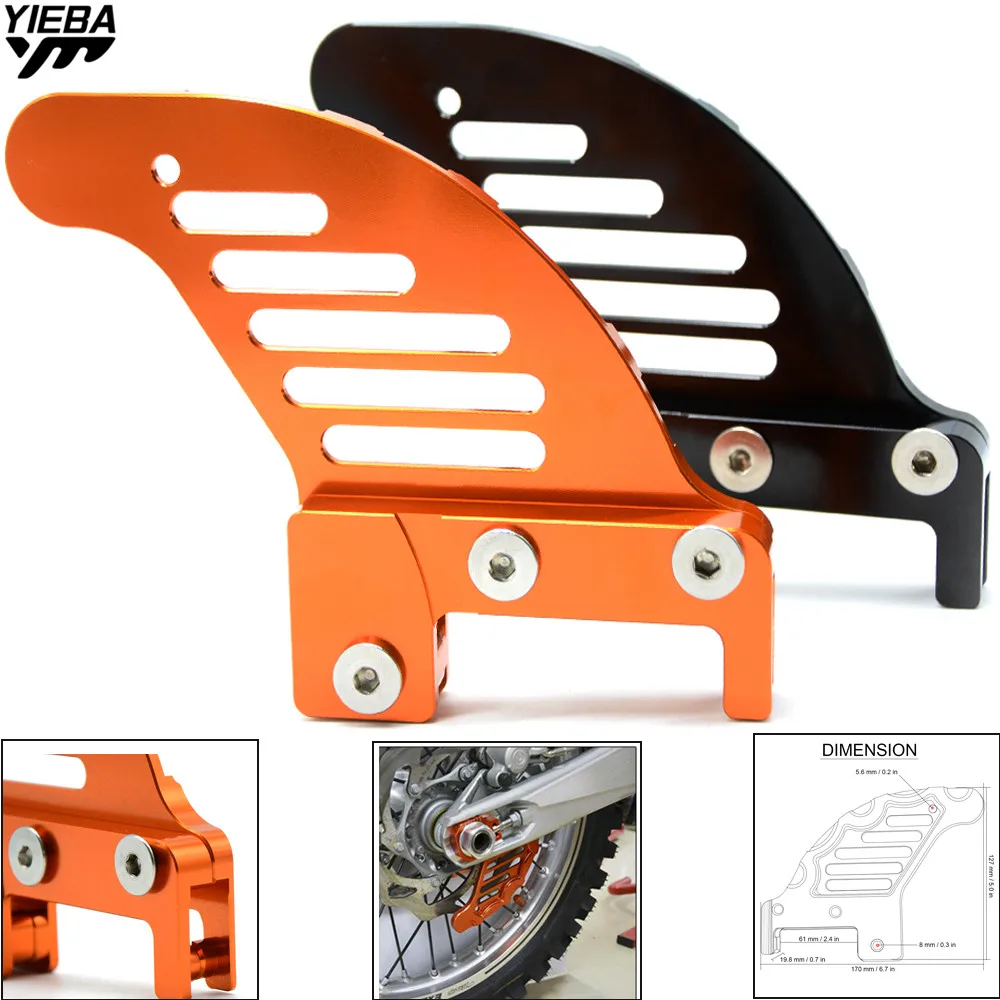 Черный оранжевый мотоцикл заднего тормозного диска для KTM 125 SX/EXC 2003 2014/144 SX 2007 2008/525